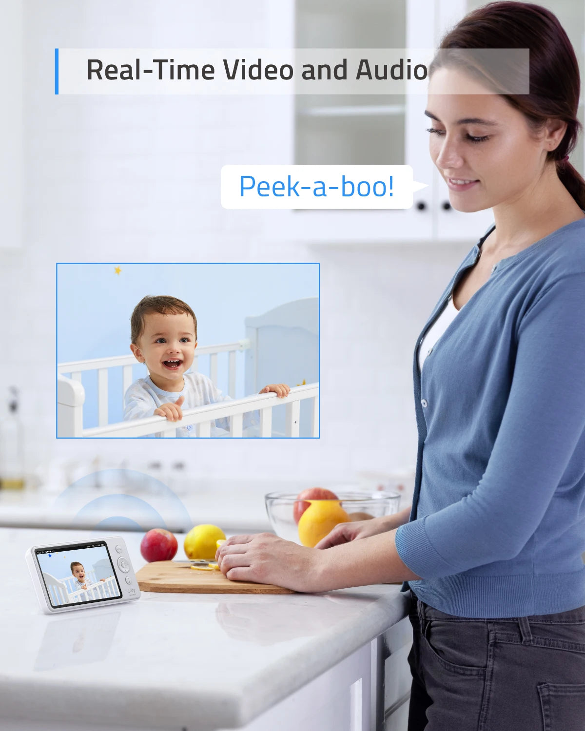 Baby monitor with plug